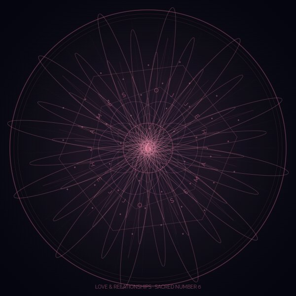 Sample personalized healing mandala for love and relationships, encoded with sacred geometry and Reiki-infused energy